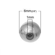 軽い！ビーズ　500個　見た目はメタリック調だけどABS樹脂だから軽くて使いやすい／6mm_画像2