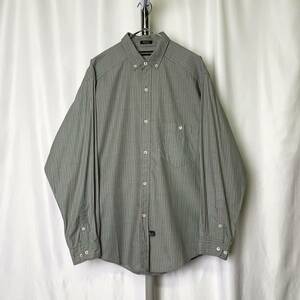 90s Calvin Klein Sport stripe shirt L big size green button down Calvin Klein CK 80s 00s old clothes Old Vintage 