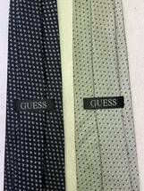 送料無料☆GUESS ゲス☆ネクタイ 2本セット☆ネイビー ブルーグリーン系 柄物 #41017tmamt_画像4