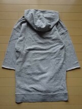 【RUSSELL ATHLETIC】ロング丈 スウェットパーカー グレー SIZE:M (ラッセル,ミニワンピ,カレッジロゴ)_画像3