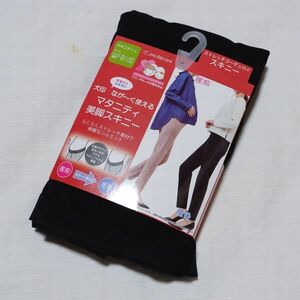  dog seal L..-. possible to use maternity beautiful legs skinny cotton stretch black 