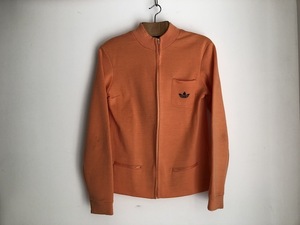  Adidas Франция вязаный материалы джерси salmon розовый Vintage VENTEX made in FRANCE 70s PRESTIL Zip синий бирка одна сторона . карман adidas