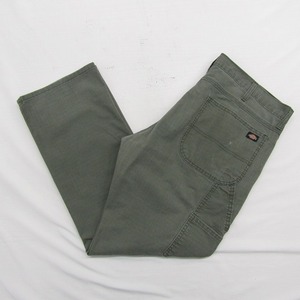 サイズ W36 L30 Dickies ワーク ペインター ストレッチ パンツ リップストップ オリーブ ディッキーズ メキシコ製 古着 ビンテージ 2O0404