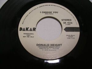 ●RARE SOUL45●Donald Height / I Choose You