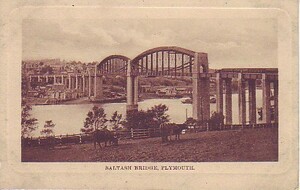 ∞涼4絵葉書　SALTASH BRIDGE （英国ロイヤルアルバート橋）