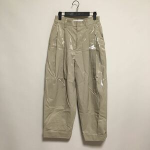 YM/570 IRENE アイレネ Naked Trousers ワイドパンツ サイズ表記34 ベージュタックパンツ