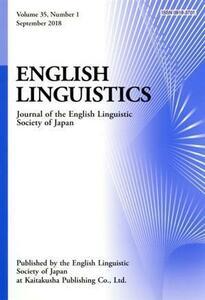 英文　ＥＮＧＬＩＳＨ　ＬＩＮＧＵＩＳＴＩＣＳ(Ｖｏｌｕｍｅ　３５　Ｎｕｍｂｅｒ　１) Ｊｏｕｒｎａｌ　ｏｆ　ｔｈｅ　Ｅｎｇｌｉｓｈ　