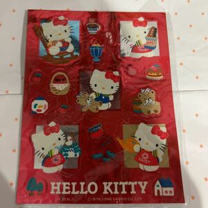  unopened Sanrio Hello Kitty seal 1986 year Showa Retro that time thing 