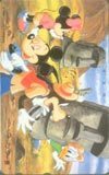 テレカ テレホンカード ミッキーマウスと仲間たち・イースター島 世界旅行シリーズNO.12 DM003-0080