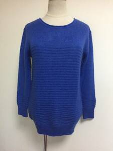  beautiful goods *k Miki .k soft moheya. knitted sweater * royal blue M*9347