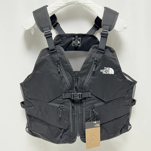 M 新品 ノースフェイス ギア メッシュ ベスト Gear Mesh Vest 黒 キャンプ用 キャンプベスト ギアメッシュ アウトドア ブラック ポケット多