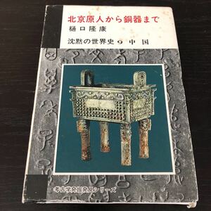 マ59 北京原人から銅器まで　中国 樋口隆康 沈黙の世界史9 新潮社 歴史 文化 仏教 古代 文明 資料 世界 社会 