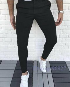 S311* new goods skinny pants men's chinos slim pants stretch bottoms jogger pants sweat pants plain casual S~3XL black 