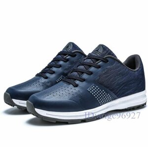 R745* новый товар туфли для гольфа мужской спортивные туфли сильный рукоятка шиповки обувь широкий soft шиповки Poe tsu обувь водонепроницаемый . скользить выдерживающий .24.5~29cm голубой 