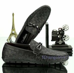 S282* новый товар Loafer * мужской туфли без застежки джентльмен обувь обувь для вождения повседневная обувь ходить на работу посещение школы чёрный 27.5cm