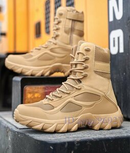 R721 ☆ Новые военные ботинки Мужские тактические ботинки десертные ботинки на открытом воздухе рабочая обувь оборона -устойчивая обувь 24,5 см ~ 29 см.