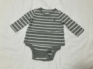 USED★babyGAP【ブラナンベアロンパース】グレーボーダー/60cm(3-6month)