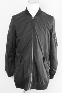 ALPHA INDUSTRIES アルファインダストリーズ EDWIN　MA-1　ナイロン　ブルゾン　薄手 メンズ M ブラック