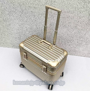  strongly recommendation * aluminium suitcase 17 inch aluminium wheels trunk trunk small size travel for TSA lock Carry case carry bag machine inside bringing in 