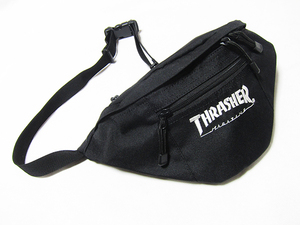 THRASHER ウエストバッグ THRPC200 ウエストポーチ スラッシャー ボディバッグ ブラック PUNK ROCK パンク