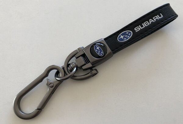 SUBARU キーホルダー 金具 高級牛革製 キーリング アクセサリー