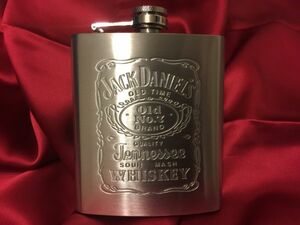 7オンス ステンレス鋼 ヒップフラスコ 銀 ウイスキー JACK DANIEL'S OLD TIME ポータブル 14 送料無料