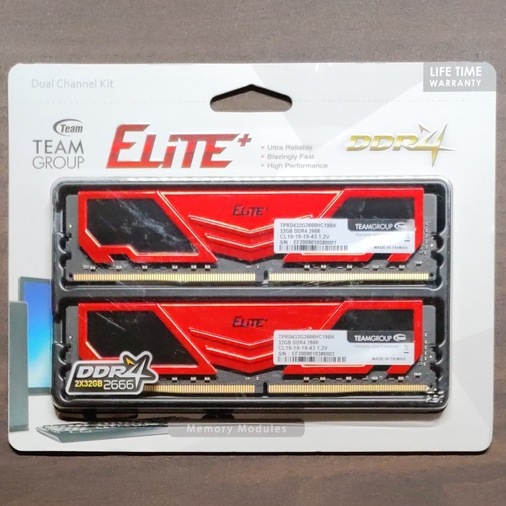 価格は安く 【新品未開封】Team DDR4 2666 メモリ32GB×2 64GB PCパーツ