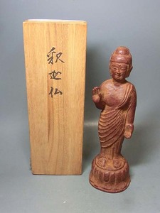481031 杵谷精一 作 「釈迦仏」置物（共箱）彫刻家・ブロンズ・銅器・鳥取県出身
