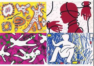 Art hand Auction Conjunto de postales de obra de arte digital de 8 F originales, obra de arte, cuadro, otros