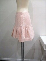 イタリア製 ミュウミュウ　miumiu ミニスカート　フラワー生地　サイズ40　ピンク_画像8