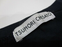 ツモリチサト　tsumori chisato　日本製　刺繍生地カットソー　紺ネイビー_画像2