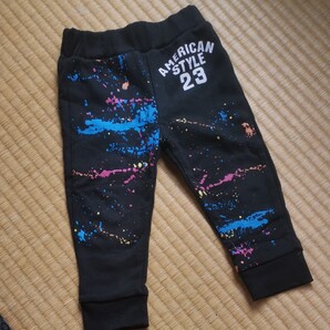 中古 ペイント風 スエットパンツ size80cm