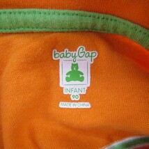 ベビーギャップ 半袖ポロシャツ カットソー ボーダー 男の子用 90サイズ 橙 ベビー 子供服 baby Gap_画像3