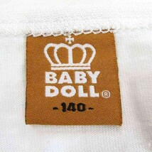 ベビードール 長袖Tシャツ トップス 両面プリント 丸首 女の子用 140サイズ 白 キッズ 子供服 BABYDOLL_画像3