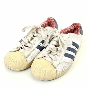 アディダス スニーカー スーパースター V22970 ホワイト/ネイビー 11年製 ローカット メンズ 26cmサイズ ホワイト adidas