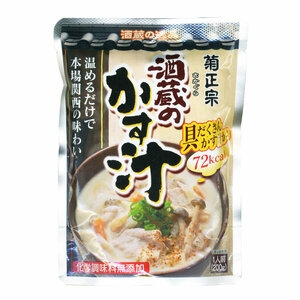 送料無料 酒蔵のかす汁 レトルト粕汁 菊正宗 本場関西の味わい 200ｇｘ１袋