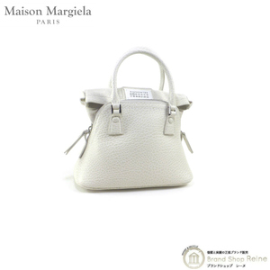 メゾン マルジェラ （Maison Margiela） 5AC マイクロ 2way ハンド ショルダー バッグ カーフ×キャンバス S56WG0081 ホワイト（新品）