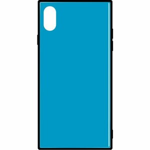 ◆新品未開封 アピロス apeiros スクエア型ケース EYLE TILE for iPhone 6.5 【PEI12-TL-TQ】 ターコイズ [iPhone XS Max用/強化ガラス]