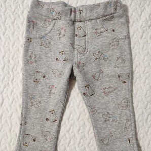 バースデイ ねこちゃん 裏起毛 レギンス パンツ 80 ズボン スウェットパンツ