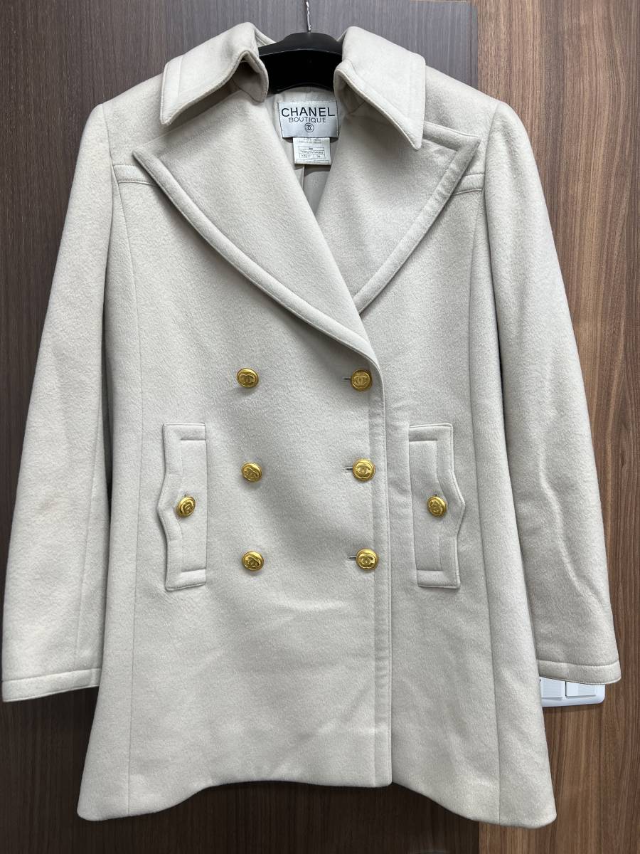 シャネル カシミアニットコート 40-