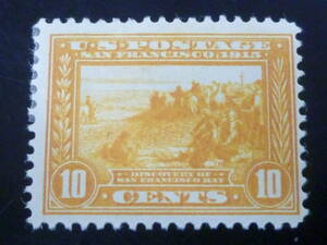 23 A N66 American stamp 1913-14 year SC#400 panama ma futoshi flat .. viewing .10c unused OH [SC appraisal $135]