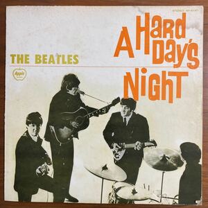 LP A HARD DAY'S NIGHT/THE BEATLES ビートルズがやって来るヤァ!ヤァ!ヤァ! 歌詞カード付き