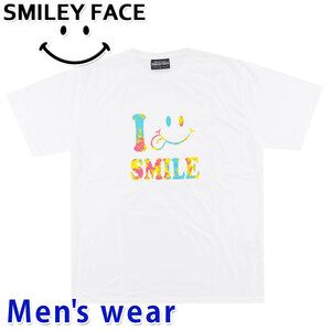 スマイル ニコちゃん Tシャツ メンズ 半袖 スマイリー SMILE グッズ 12129501 Lサイズ WH(ホワイト)