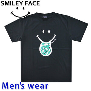 スマイル ニコちゃん 半袖 Tシャツ メンズ スマイリー SMILE グッズ 12229502 Lサイズ BK(ブラック)