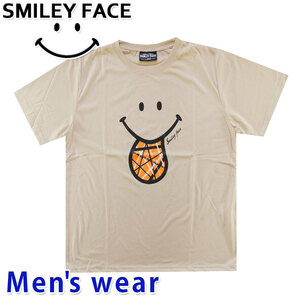 スマイル ニコちゃん 半袖 Tシャツ メンズ スマイリー SMILE グッズ 12229502 Lサイズ BE(ベージュ)