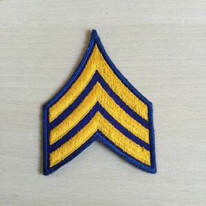 アメリカ陸軍 三等軍曹 Sergeant 肩章 刺繍ワッペン 