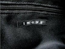 【O839】INGNI/イング◇2wayバッグ　フェイクファー　BK　口折れ風　ループハンドストラップ付　斜め掛け　W33cm_画像9