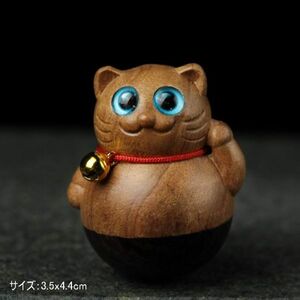xd379 solid * wood miniature lovely cat . cat handmade ornament sculpture handicraft tv cabinet decoration toy ... maneki-neko 