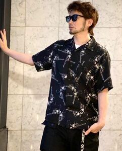  новый товар HYSTERIC GLAMOUR Hysteric Glamour HYS BUTTERFLY рисунок гавайская рубашка piste ru рисунок черный M размер обычная цена 35200 иен полная распродажа товар модель 