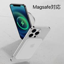 iPhone 14　MagSafe対応　レザーケース　カバー　メッキ加工　耐衝撃　指紋防止　シンプル　おしゃれ　ブルー_画像2